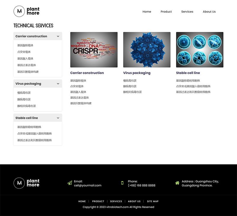 双语外贸生物细胞科技网站模板详情图5