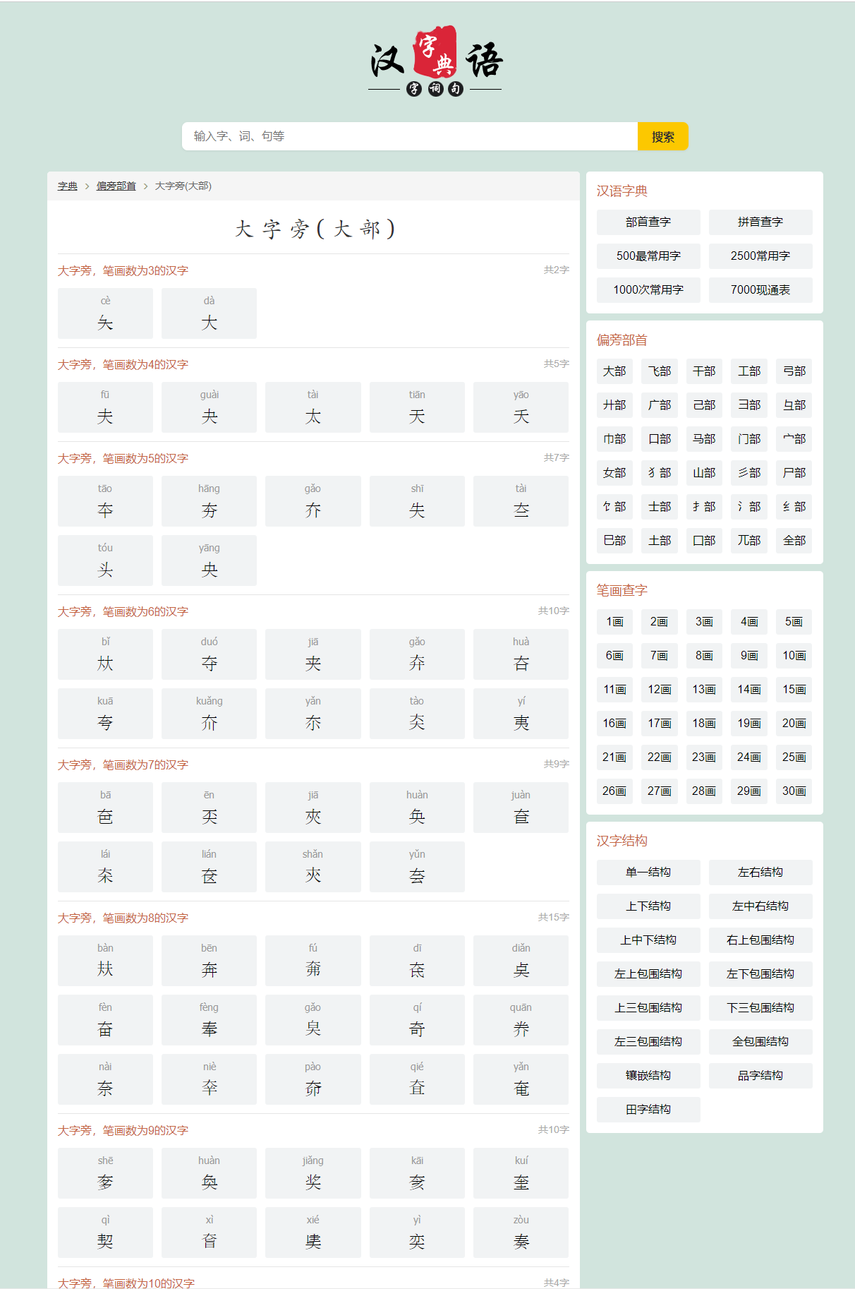 帝国cms汉语字典查询网站模板详情图2