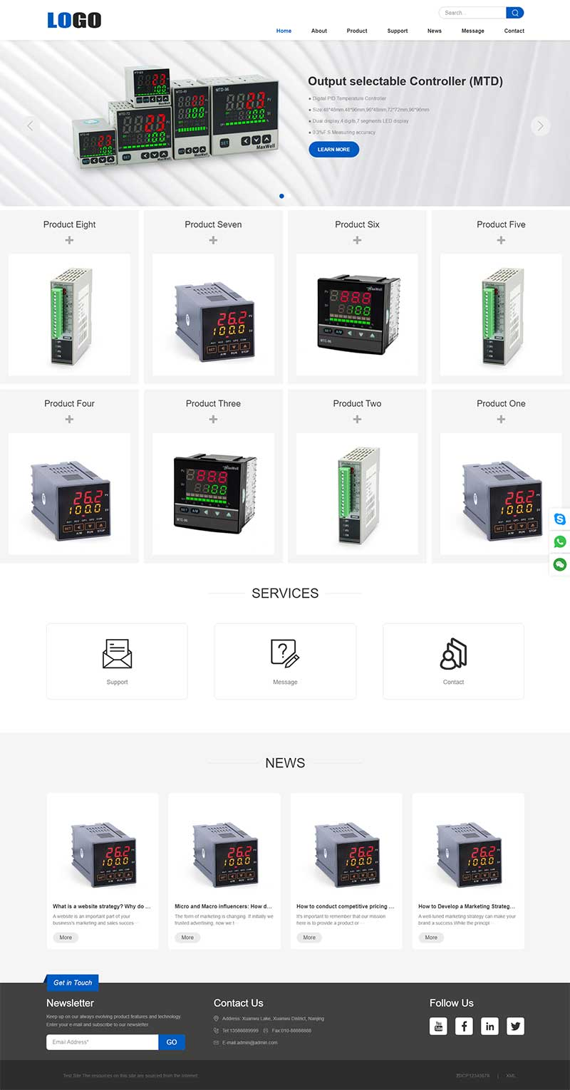 中英文外贸pbootcms网站模板 自适应详情图1