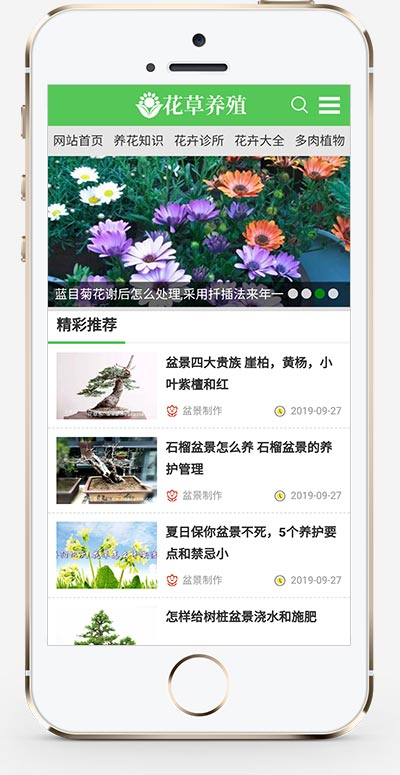 花卉植物介绍pbootcms网站模板详情图2