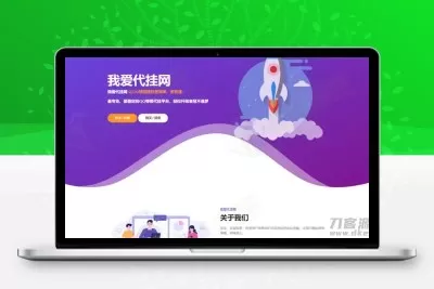 简洁的代挂引导HTML源码模板