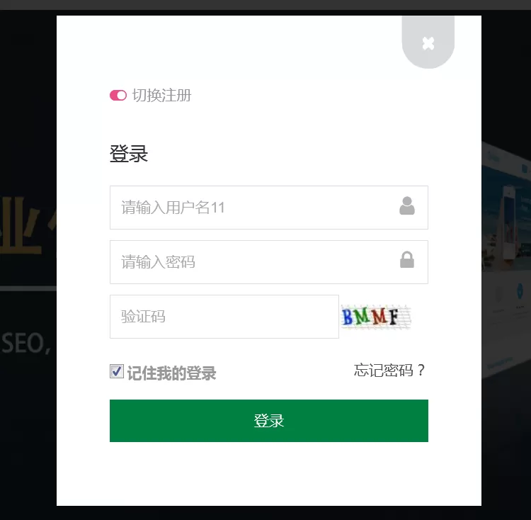 登录表单